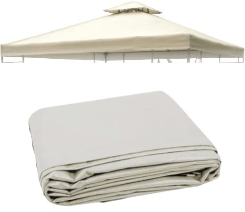 Telo di Copertura, Ricambio per Gazebo cm. 300x300, Top in Poliestere 180 grammi/mq Idrorepellente con Bordi Rinforzati e Airvent, Bianco