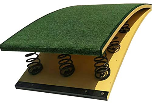 RVUEM Sprungbrett FüR Sprung Turnen, Hochleistungs Sprungbrett, Mit 6/9 Federn, FüR Spielzimmer, üBungs Hindernisparcours, Gymnastikzentrum,120cm*60cm,9 Spring