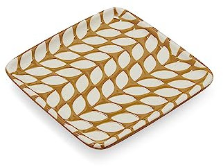 Cooksmart British Designed Ceramic Tea Bag Tidy | Tea Bag Dish For Used Tea Bags | Teabag Dish With Modern Design - Bauhaus Geo