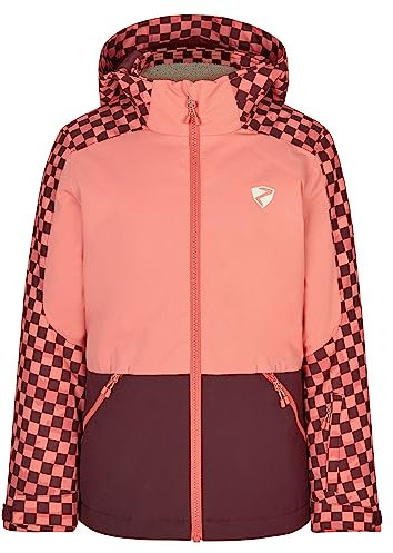 Ziener Mädchen AMELY Ski-Jacke, Winterjacke | wasserdicht, winddicht, warm, chessboard print, 176