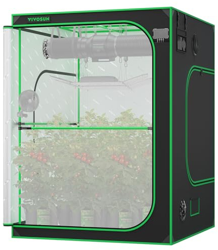 VIVOSUN P558 60×60 × 80 PRO odlingstält, tjocka 1 stolpar, förstärkt Mylar Oxfordtyg, extra hängande stänger, hög CFM-kit för AeroLight A200SE×3