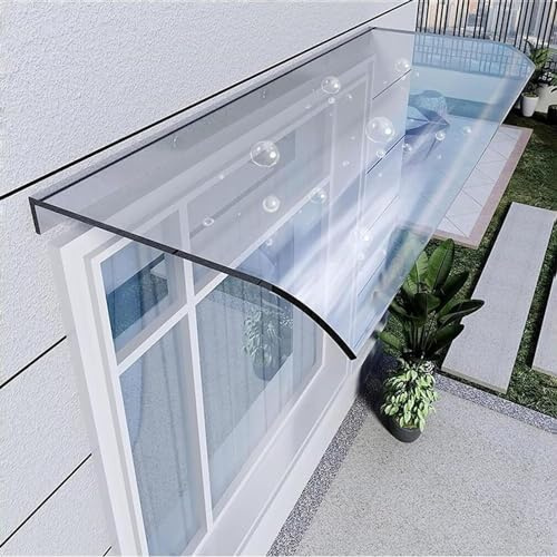 Window Awning, Door Canopy, Modern Polycarbonate Cover, Front Door Awning UV Rain Snow Sunlight Protection, Weather-resistant Awnings, for Outdoor Patio-Facade installation-40x50cm/16x20in