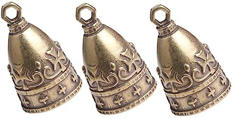 LALAFINA 3St Windspiele aus Messing Miniglocken zum Basteln Glöckchen aus Metall Hochzeitsdekorationen Girlande Weihnachtsschmuck Antike Glöckchen alte Glocken Schüttgut