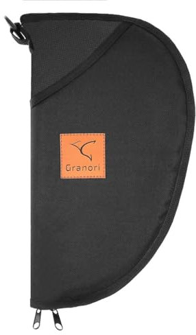 Granori Kurzwaffen Futteral | Hochwertig gepolsterte Waffentasche mit umlaufendem Reißverschluss und Abschließmöglichkeit – geeignet als Tasche für alle gängigen Pistolen (Schwarz)