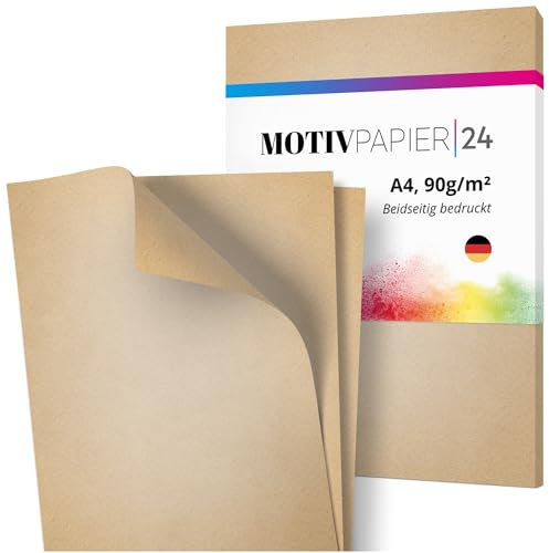 Einladungskarten Manufaktur Hamburg 60 Blatt Briefpapier Set beidseitig bedruckt Motivpapier Papier A4 Druckerpapier 90g/m² Alt Vintage Retro Antik hell beige Schatzkarte