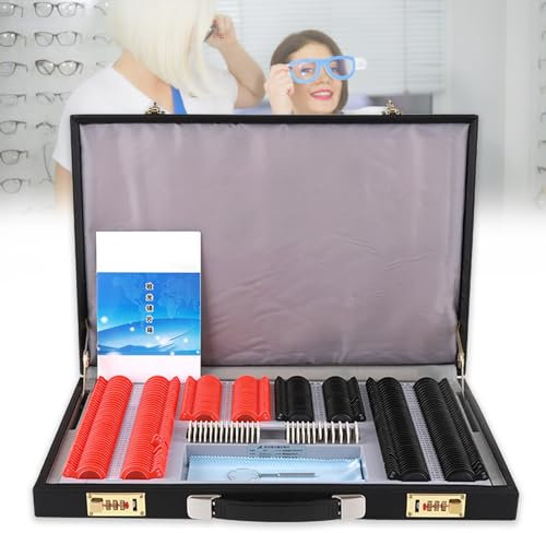 Naturalpowev Trial Lens Set Optical 266 Pieces Trial Lens Set Plastic Rim Ophthalmic lenses, Optical Glass, A Variety of Lenses to Meet Optometry Requirements