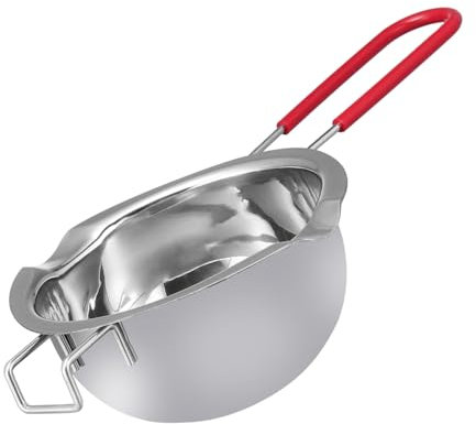 Garneck 2 Stk Topf Wasserbad Candy Melts Süßigkeiten Butter Wasserbad Karamellbonbons Schüssel Zum Schmelzen Von Käse Schmelztiegel Backen Doppelkesseldampfer Rostfreier Stahl Rot