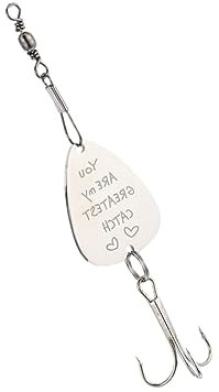 HANABASS 2stücke You Are My Greatest Catch Gravierter Angelhaken Schlüsselanhänger Für Fischliebhaber Praktische Geschenkidee Für Ehemann Vater Oder Verlobte Aus Edelstahl Für