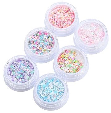 MUSISALY 6 Stücke Maniküre Pailletten Aufkleber Attraktive Nagel Zubehör Augen Make-up Pailletten Für Frauen Salon Hause