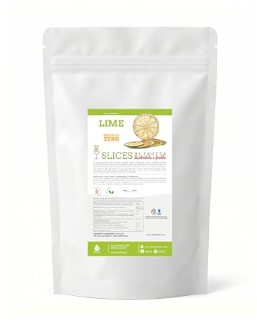 Biocal® - Rodajas de lima deshidratada natural para gin tonic, cócteles, repostería y decoración gourmet, fruta deshidratada sin azúcar ideal para garnish, infusiones y cocina creativa - 150g