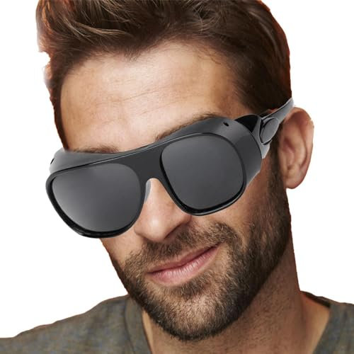Lunaobrik Electric Welding Goggle - Welding Glasses - Solar Auto Darkening Welding Goggle Safety Protective Eyes Goggle - Eye and Face Protection Glasses - Welder Eyes Glasses up Lens for Welding