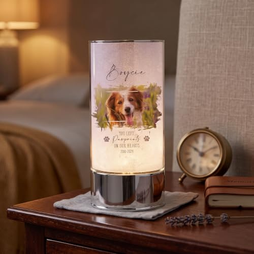 Personalised Pet Dog Memorial Sympathy Gift Remembrance Light | With Photo