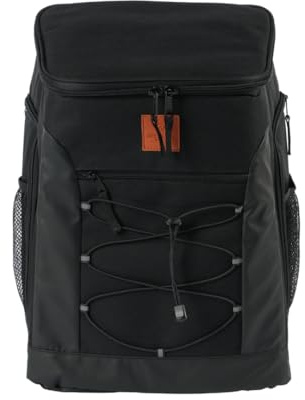 ARECUNA Mochila Nevera Térmica 28L – Impermeable y Portátil para Camping, Playa, Senderismo y Picnic | Bolsa Isotérmica para Bebidas y Alimentos (Negro)