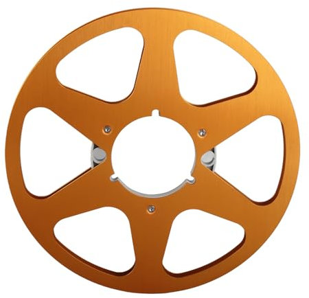 Nutriess Aluminiumlegierung, 10,5 Zoll, 6 Löcher, Universal-Öffnungsmaschine, Teil, leere Aufwickelspule, Tonband für REVOX Studer, Gold (Gold)