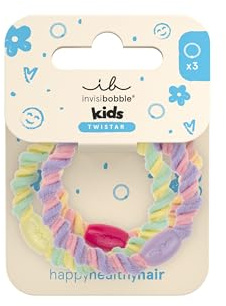 invisibobble TWISTAR Kids Dreamy Braids (3 Stück) – Haargummi geflochten & bunt für Kinder – Haarband-Set in Pastell – Für Mädchen & Jungen mit kleinen Köpfen – Stylisch, verspielt & bequem