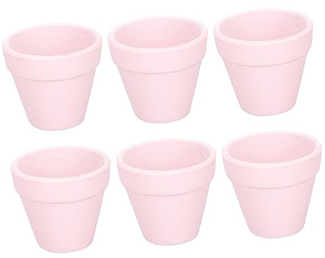 HEMOTON 6 Stück Miniatur Blumentöpfe aus Keramik Kleine Sukkulenten Pflanztöpfe für Miniaturhäuser Vielseitige Deko für Garten und Zimmer Gesundheitlich Unbedenklich Farbenfrohe Kleiner Daumentöpfe
