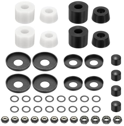 YELARXI Skateboard Bushings, Skateboard Truck Rebuild Long-Board Kit Bushings Washers Pivot Cups