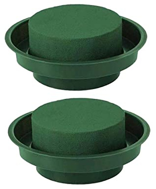 Housoutil de Espuma Floral Absorción de Agua Kit de 12 Piezas Verde Fuerte y Forma Redonda en Bodas para Arreglos de Flores y Centros de Mesa