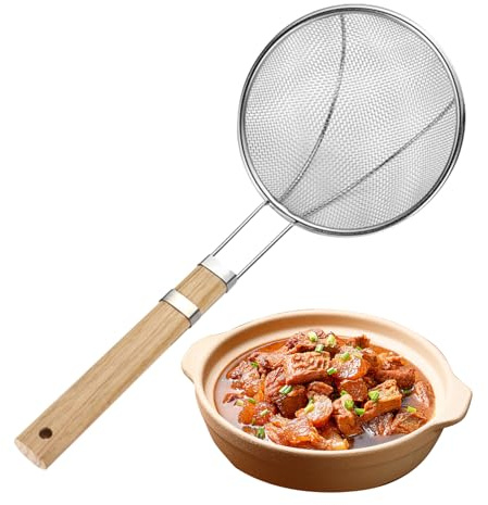 Skimmer da cucina professionale - Cucchiaio setaccio in acciaio a rete
