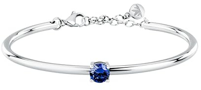 Morellato Bracciale Donna in Acciaio, Collezione CERCHI, Bangle, Zircone, Idee Regalo Donna