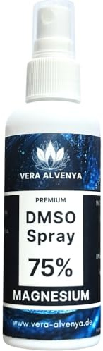 DMSO Magnesium Spray, 75% DMSO Original Magnesiumchlorid 12%, hochdosiert DMSO 99,9 Prozent Reinheit mit Dimethysulfoxid 99,9% 100ml in HDPE Sprühflasche