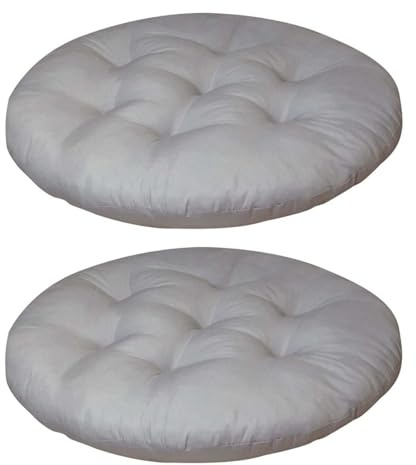 2er Set Rutschfestes Stuhlkissen 40 cm Rund Sitzkissen 5 cm Dicke Bodenkissen Sitzpolster Bequeme Stuhlauflage Sitzpolster Polster Auflage Dekokissen für Indoor Outdoor