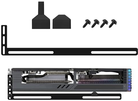 YAODHAOD Soporte de GPU, soporte para tarjeta gráfica, soporte para tarjeta de video, soporte para tarjetas de video o tarjetas de ranura única o doble (negro)