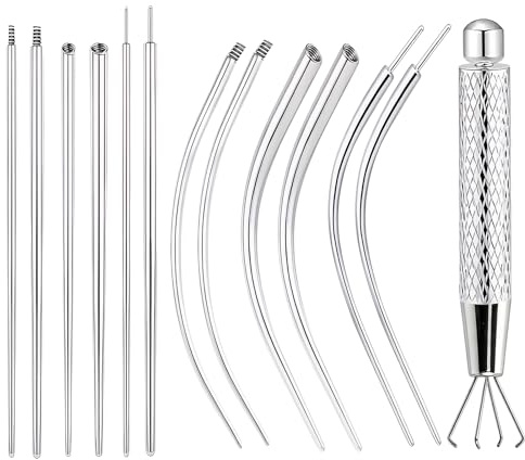 16G 18G Piercing Taper Set 13 Stück – Piercing-Hilfswerkzeug inklusive Piercings Zange, Nadeln und Wechselhilfe für kugelartige Piercings, ideal für präzise Anwendungen