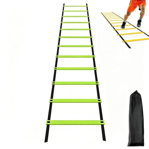 ActSo Sports Agility Ladders,Training Ladder Agility Ladder,Football Training-Ladder,Speed&Agility-Training-Equipment,With Portable Storage Bag,Enhance Footwork Quickness Coordination(C,5M)