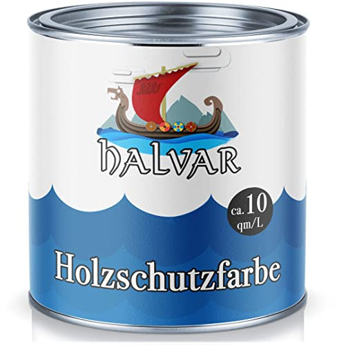 Halvar Holzschutzfarbe skandinavische Wetterschutzfarbe in Weiß, Beige, Grün, Schwedenrot, Rotbraun, Dunkelbraun & Schwarz Holz-Lack wetterbeständiger Langzeitschutz (10 L, Schwedenrot)
