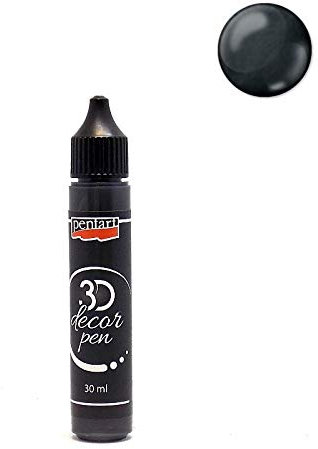 Zita`s Creative 3D Decor Pen 30ml - schwarz. Metallfarbe, Bastelfarbe, Acrylfarbe