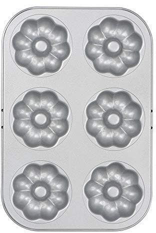 Decora 0070038 Stampo 6 Ciambelle Fiore Ø 7,5 Cm Antiaderente