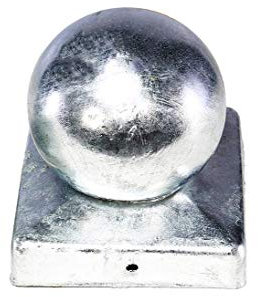 bambus-discount.com Pfostenkappe mit Kugel für 9x9cm Pfosten aus feuerverzinktem Stahl
