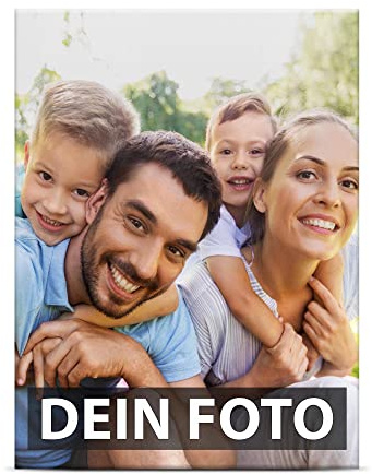 Fotomagnet selbst gestalten - mit Bild und Text - Kühlschrankmagnet Personalisieren mit Foto und Wunschtext - 1 Stück | Hochformat, 6 x 8 cm