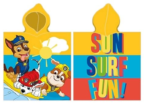 Badetuch Poncho Badeponcho Kindertuch 55x110 cm Paw Patrol Sonne