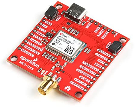 SparkFun Receptor de datos de corrección GNSS – NEO-D9S (Qwiic) Receptor de datos satelital para corrección de banda L Broadcast USB-C placa de conector Dimensiones: 1.7 x 1.7 pulgadas