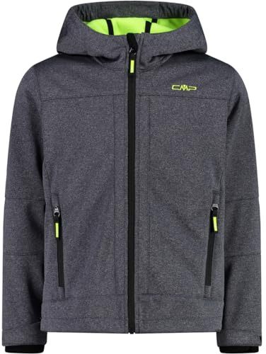 CMP Softshell Jungen Kapuzen Jacke | für aktive Kinder, ergonomischer Schnitt, atmungsaktiv, Outdoor-Abenteuer, Funktionsjacke, atmungsaktiv, Sweatjacke