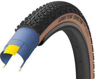 Goodyear Unisex Adulto 0810432031943 Connector Ultimate TLC Gravel-Faltreifen (28x1,70'), Ausführung:schwarz, Dimension:45-622, schwarz/braun, 700x45