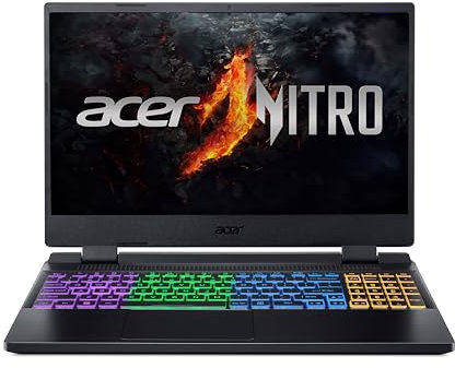 Acer Nitro 5 (AN515-58-797Q) Gaming Laptop | 15,6 FHD 144Hz Display | Intel Core i7-12650H | 16 GB RAM | 512 GB SSD | NVIDIA GeForce RTX 4060 | Windows 11 | QWERTZ Tastatur | schwarz