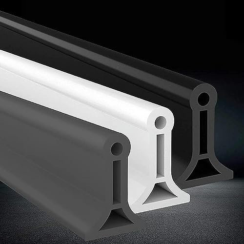 FLTRGO Silikondichtung Dusche Duschschwelle Selbstklebend Dichtprofil Duschdichtung Duschkabinen Dichtung Wasserdamm Duschwanne Wasserstopper Für Badezimmer Feuchtraum Badewanne