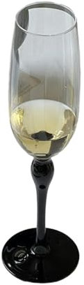 CAPIJIONG 280ml French Medieval Home Sweet Wine Champagne Cup Bar Sparkling Wine Goblet for office home restaurant cafe-Black Leg Champagne Cup