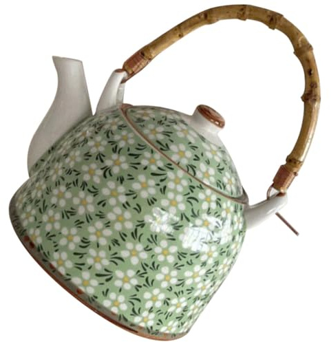 Alipis Tetera De Cerámica Japonesa De Capacidad Con Colador De Té Para El Hogar Oficina Tetera Clásica Suministros Para El Hogar Verde