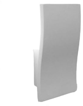 OISE ART STORE Trade Shop - Applique in Gesso Rettangolare Ondulato da Parete Verniciabile Attacco E14 Gs-e86