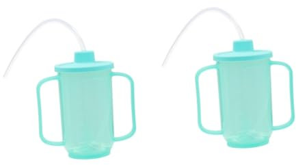 Healeved 2st Auslaufsicherer Trinkhalmbecher Tassen Trink Gläser Trinkhalm Tasse Krankenhaus Tasse Schnabeltasse Für Erwachsene, Auslaufsicher Strohbecher Ältere Pp Tragbare Tasse Flüssig