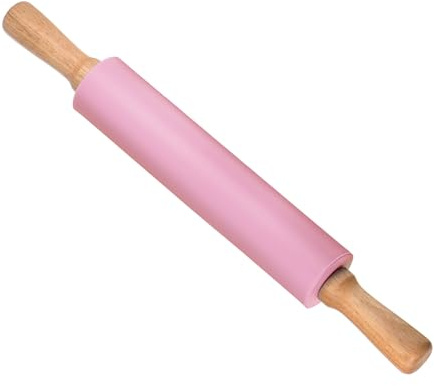 CoCud Rodillo de Silicona Longitud de 17 Rodillo de Amasar Rosa