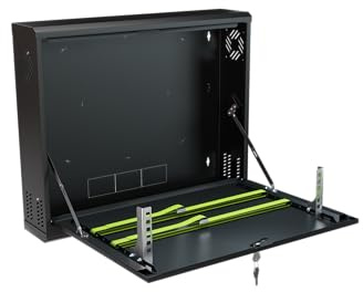 Stalflex CCTV Server Netzwerkschrank 19 Zoll 2U - Serverschrank Hergestellt aus hochbelastbarem Metall - Computer- & Server-Racks - Netzwerk Kabinett mit Abschließbarem Gehäuse