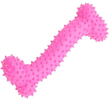 Quietschknochen für Hunde, Hundespielzeug mit Knochen, robustes Kauspielzeug für Hunde, Gummi-Hundeknochen für hartnäckige Kauer, große und mittelgroße Hunde, fördert