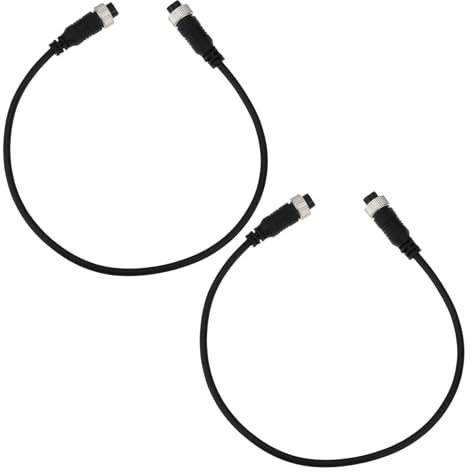 YINETTECH 2X Câbles d'extension d'aviation à 4 Broches Connecteur de 40 Cm Câble d'extension pour Voiture Bus Camion Caméra de Vidéosurveillance Inversée Systèmes de Sécurité de Genre Changement