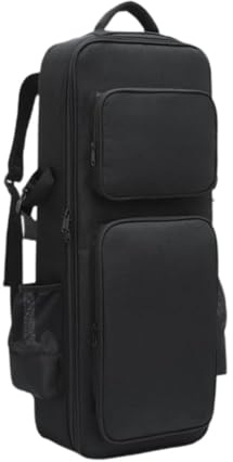 TTETTZ Koffer für Sopran-Saxophon und Klarinette, gepolsterter Rucksack für Reisen, Schwarz