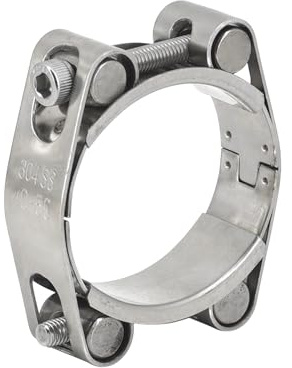 100–110 mm T-Bolzen Schlauchschelle aus 304 Edelstahl, Rohrschellen, robuste Rohrschellen, Bandbreite 24 mm (1 Stück)